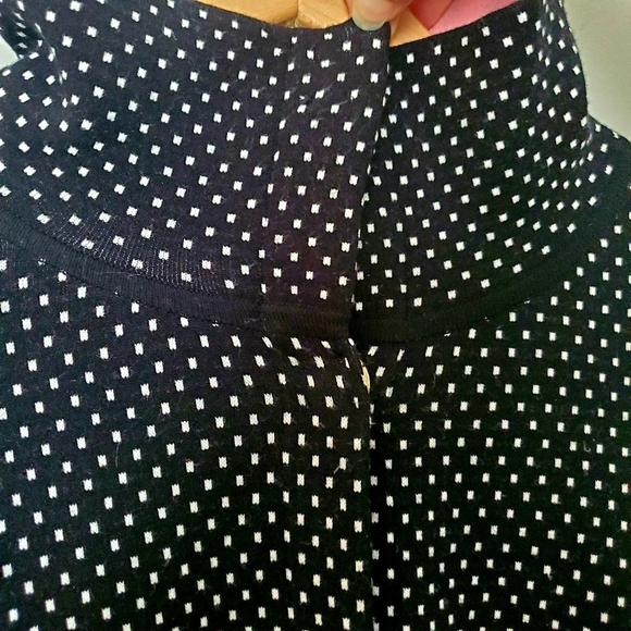 Escada Winter Fall Cardigan Medium M Square Dot Print Hidden Snaps Pink Collar - Picture 7 of 13